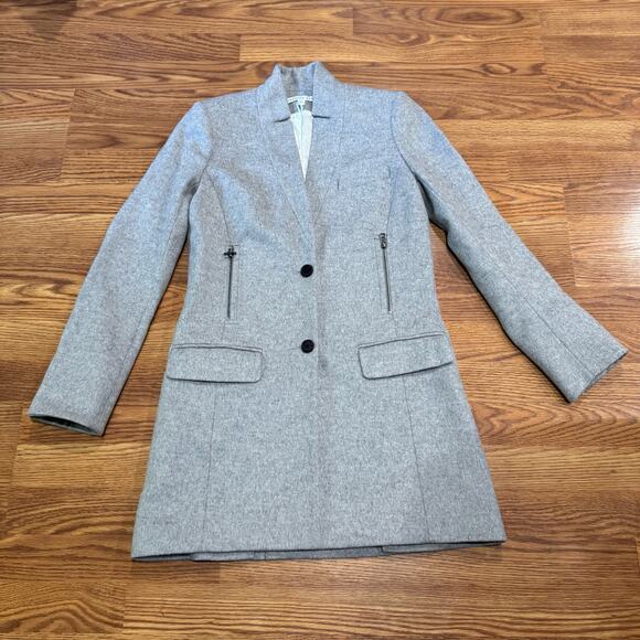 Veronica Beard gray dickey compatible Melange Wool Cashmere Blend coat size 4 - Picture 10 of 16
